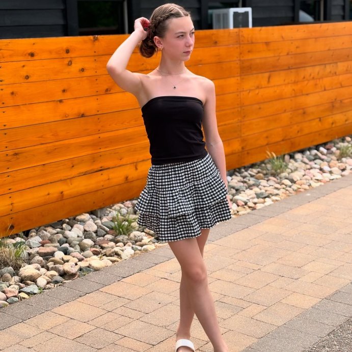 user image by @willoebooker, Women's High-Rise Tiered Mini Skort - Wild Fable™