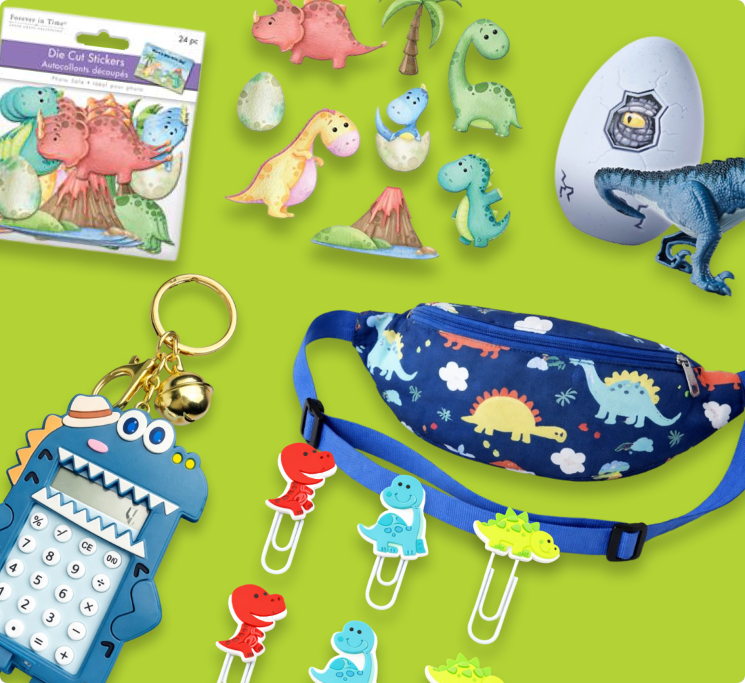 Shop Dino Fanny Pack, Dino in Egg with Light and Sound, Assorted, Paper Craft Emb: Self-Adhesive Die Cuts DINO 24pc and more