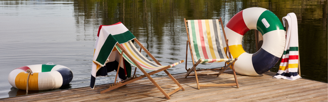 Shop Hudson’s Bay Stripes Pool Float with Handles, Multi-Coloured, 42-in, Hudson's Bay Stripes Folding Beach Chair, Water/Fade/Rust-Resistant, Multi-Coloured, Hudson’s Bay Stripes Beach Towel, Cabana Vertical, Multi-Coloured, 70-in x 40-in, Hudson’s Bay Stripes Beach Towel, Classic Horizontal, Multi-Coloured, 70-in x 40-in and more