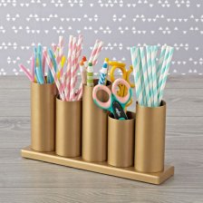 Shop Gold Metal Storage Caddy and more
