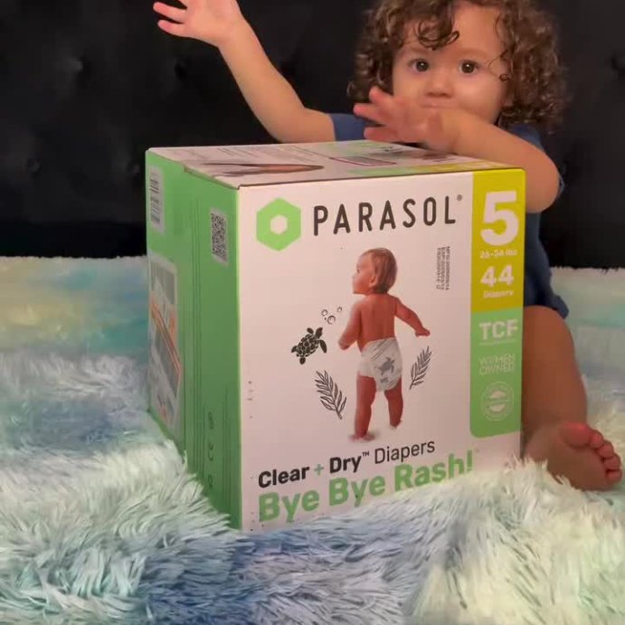 user image by @mayara.pamm, Parasol Chlorine-Free Diapers with Rash Shield Protection