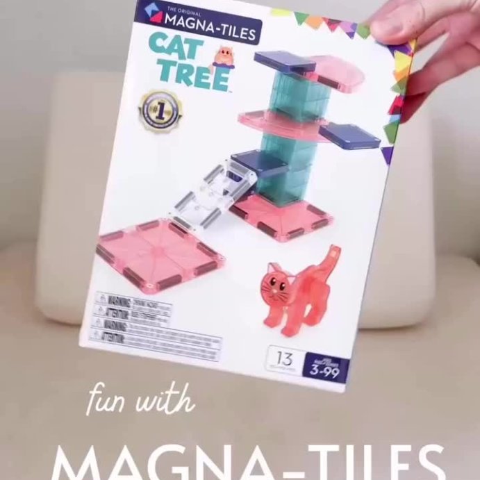 user image by @thatwonglife, MAGNA-TILES Cat Tree Magnetic Building Set: Educational Math, Creative Engineering, Fine Motor Skill Development, 10 Pieces