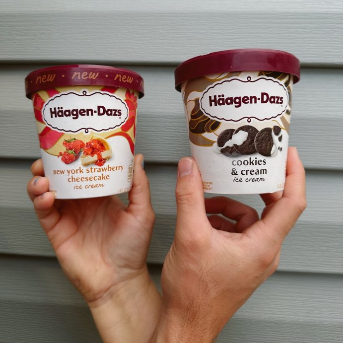 user image by @sarahannehaynes, Haagen Dazs Strawberry Cheesecake Frozen Ice Cream - 14oz