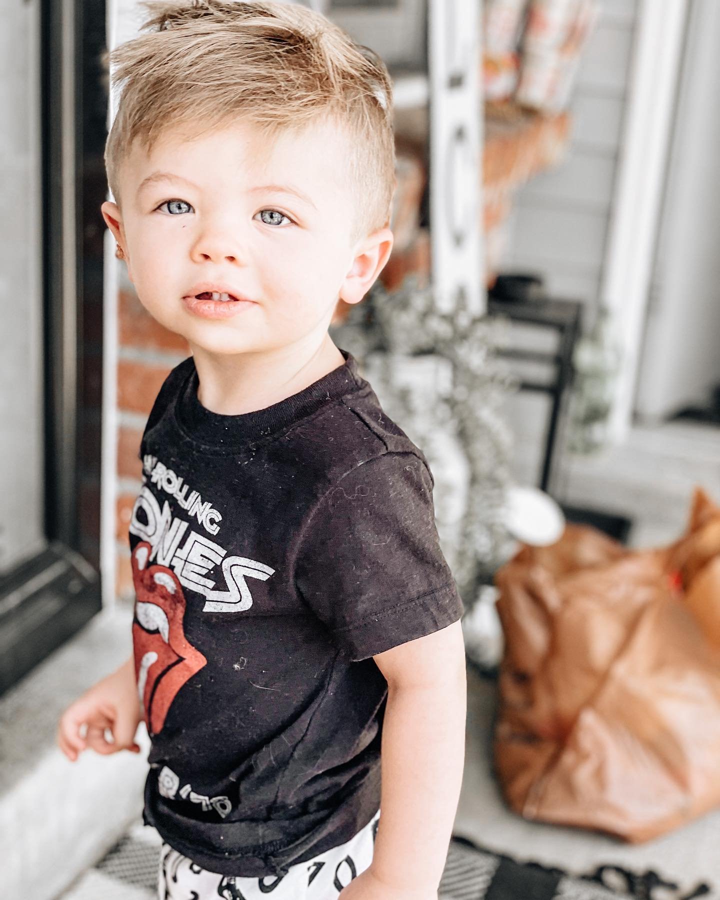 user image by @mah_paige, Toddler Boys' The Rolling Stones Short Sleeve T-Shirt - Black