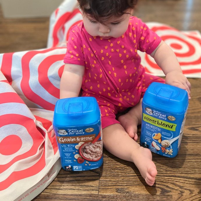 user image by @becky_k1003, Gerber Baby Food Stage 3 Oatmeal Banana Strawberry Baby Cereal - 8oz