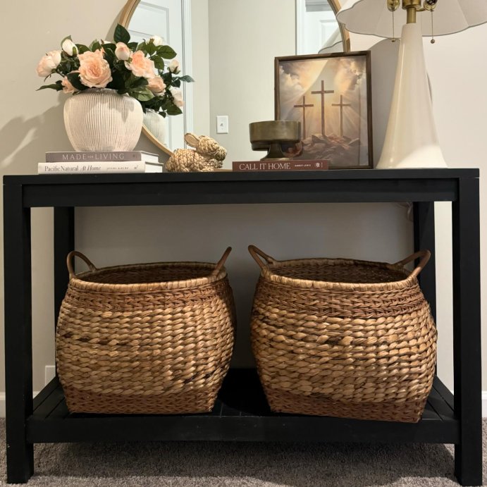 user image by @houseonmanor, Large Woven Basket with Handles - Threshold&#8482; designed with Studio McGee: Handcrafted Storage for Blankets &#38; Toys