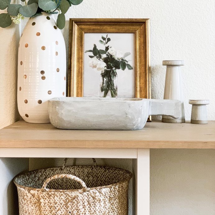 user image by @awelllivednest, 11&#34; x 14&#34; Floral Arrangement Framed Wall Canvas Gold/White - Threshold&#8482; designed with Studio McGee