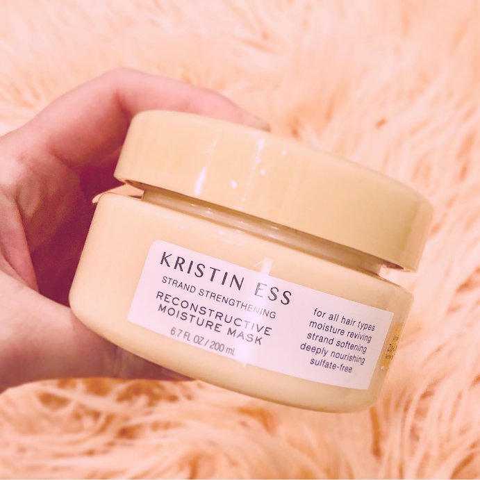 user image by @walkmedownthetargetaisle, Kristin Ess Hair Reconstructive Moisturizing Repair Mask, Deep Conditioner for Dry Damaged Hair with Shea Butter + Coconut Oil- 6.7 fl oz