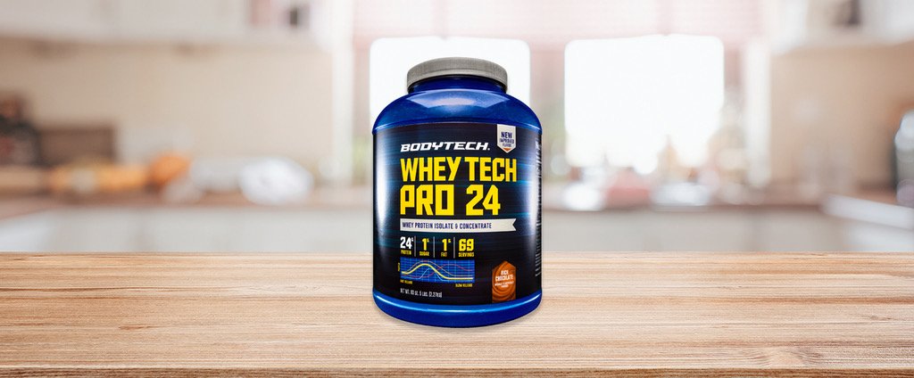 Shop BodyTech Whey Tech Pro 24 Whey Protein Isolate & Concentrate Powder - Rich Chocolate (5 Lbs. / 71 Servings) and more