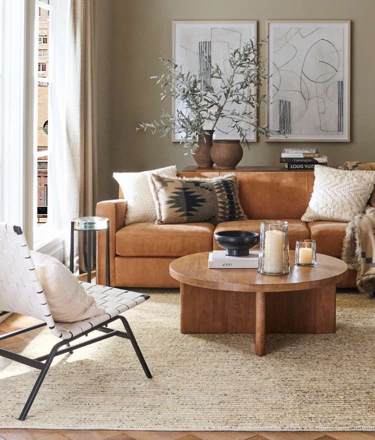 Accent chairs discount with leather couch