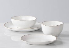 Shop Service de vaisselle 16 p. Nara blanc and more