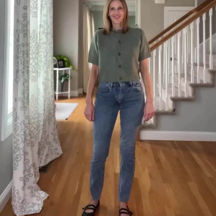 user image by @kelly.bondra, Women's Short Sleeve Cozy Knit Button-Down Cardigan - Universal Thread™