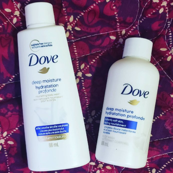 user image by @socialbuzzqueen, Dove Deep Moisture Mini Body Wash 24hr Lotion-Soft Skin - Travel Size - 3 fl oz