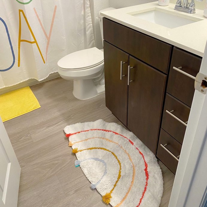user image by @allthingsandkay, Rainbow Kids&#39; Bath Rug - Pillowfort&#8482;