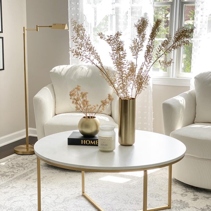 user image by @the_z_style, Tall Brass Vase - Threshold&#8482;: Iron Cylinder Bud Vase for Tabletop, Spot Clean, Watertight, 11&#34; Height
