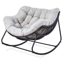 Shop CANVAS Cove All-Weather Steel & Wicker Outdoor/Patio Rocking Chair with Large UV-Resistant Cushion and more