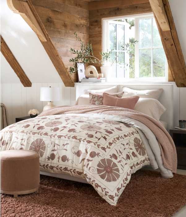 Cozy Earth Tone Milk Velvet Bedding Set / Pink, Best Stylish Bedding