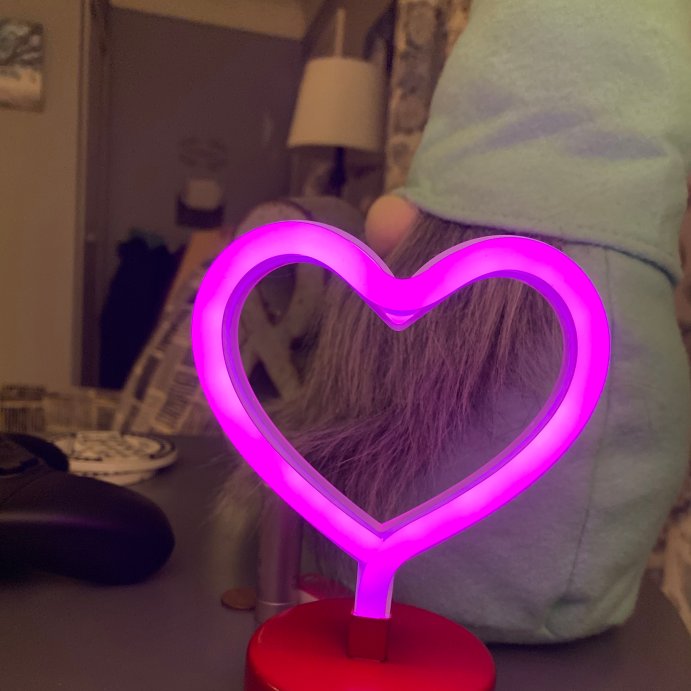 user image by Valentines Day light, Northlight LED Heart Neon Table Light- 11.5" - Pink
