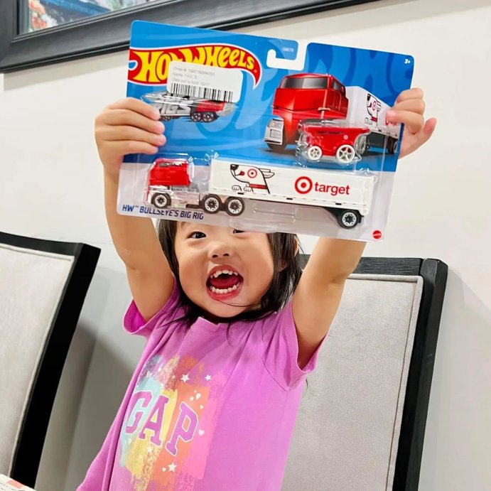 user image by @itsdamayor, Hot Wheels 1:64 Scale Bullseye&#39;s Big Rig Toy Truck &#38; Shopping Cart Set - 3 Piece