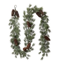 Shop CANVAS Glittery Pine Garland with Pinecones, 6-ft and more