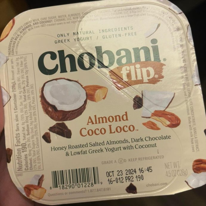 user image by @emislosingitt, Chobani Yogurt