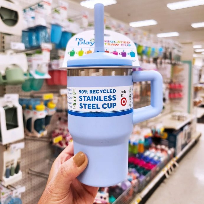 user image by @ohtarget, Re-Play 10oz Recycled Stainless Steel Mini Tumbler for Toddlers