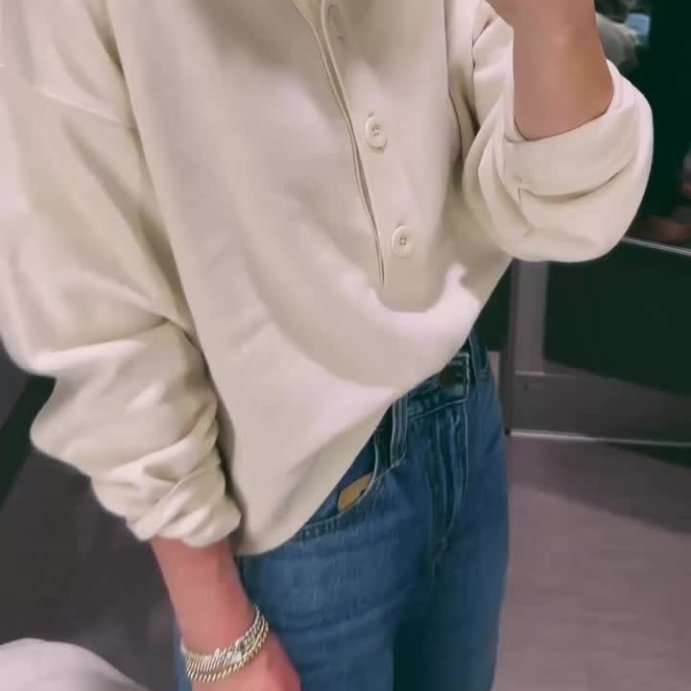 user image by @elishakelch, Women's Button-Front Pullover Sweatshirt - Universal Thread™