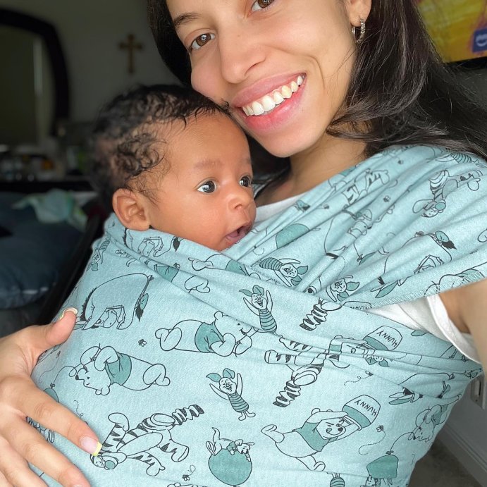 user image by @perovanee_, Moby Wrap Feather Knit Baby Carrier