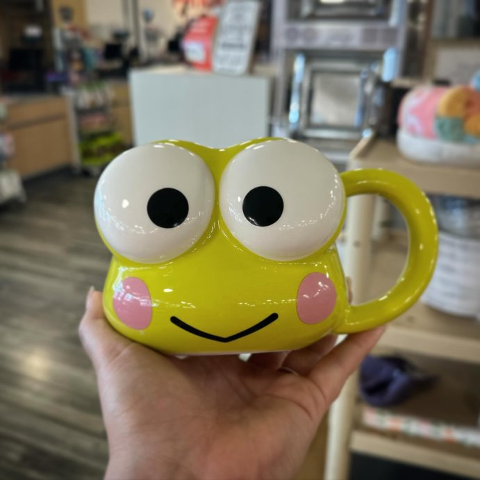 user image by @ashleysosquishy, Keroppi Sculpted Character 13 Oz Ceramic Mug