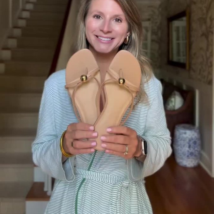 user image by @brittany.huckeba, Women's Bri Strappy Ball Ornament Sandals - A New Day™