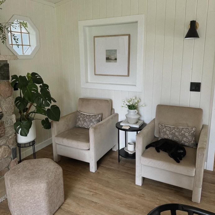 user image by @kayleeoldenburg, Bellfield Fully Upholstered Accent Chair - Threshold™ designed with Studio McGee
