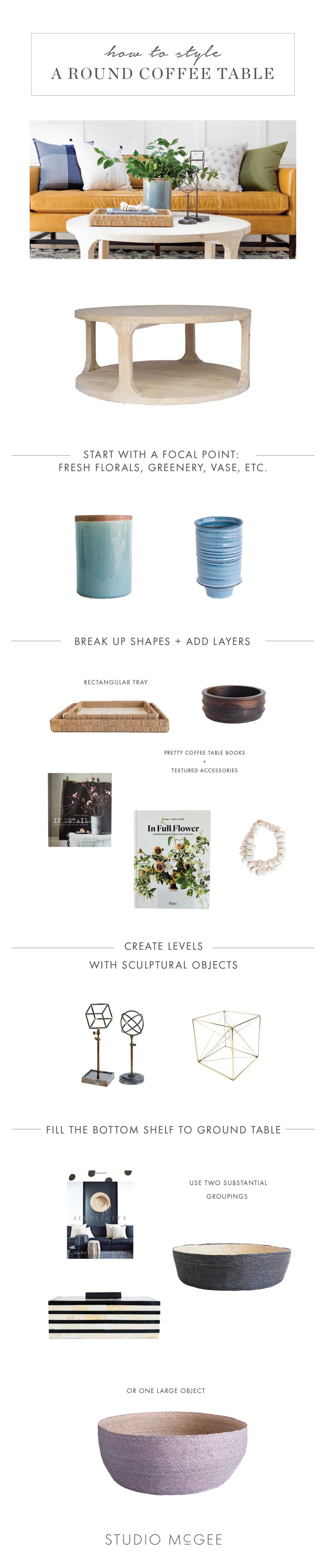 How to Style a Round Coffee Table Studio McGee