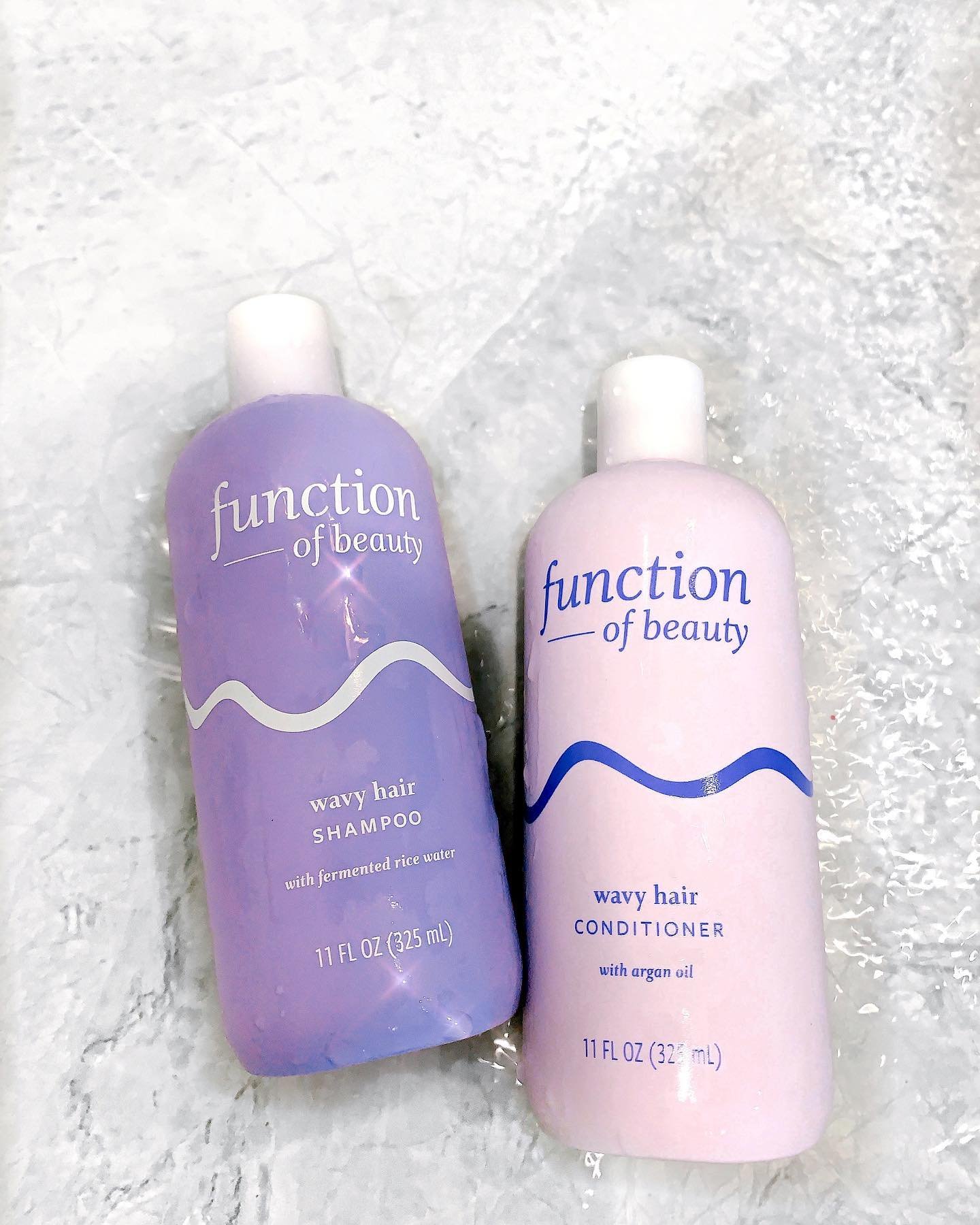 user image by @theroxysummit, Function of Beauty Custom Wavy Hair Shampoo Base with Fermented Rice Water - 11 fl oz