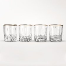 Shop Wilshire Jewel Cut Gold Rim Double Old-Fashioned Glasses, Set of 4 and more