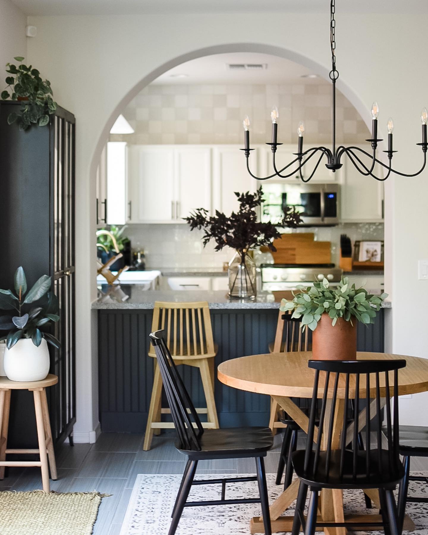 user image by @ouracaciagrovehome, Linden Modified Windsor Wood Counter Height Barstool - Threshold™ designed with Studio McGee