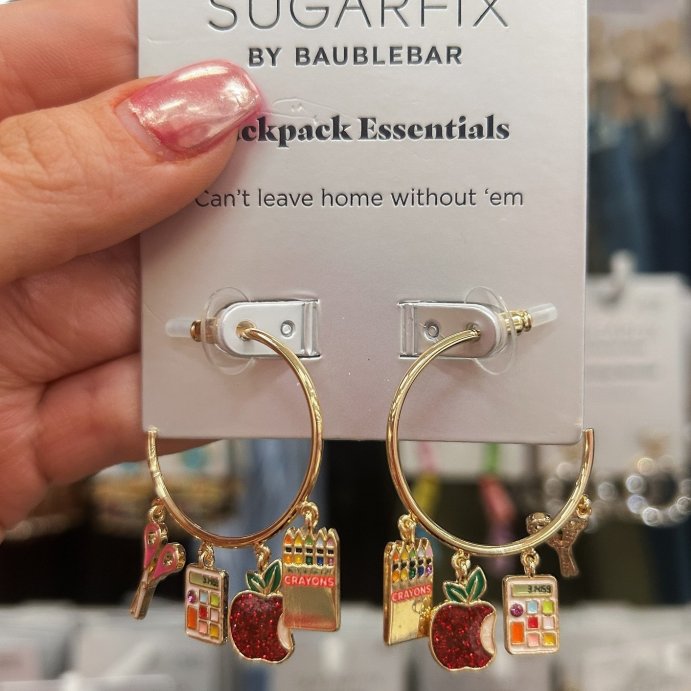 user image by @missaliceinteacherland, SUGARFIX by BaubleBar Backpack Essentials Statement Earrings - Gold