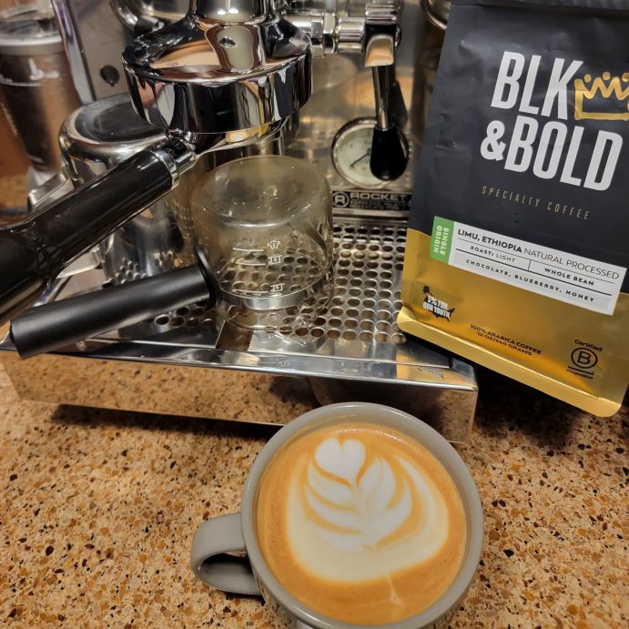 user image by @viewing_coffee, BLK &#38; Bold Limu Ethiopia Natural Processed, Light Roast Whole Bean - 10.5oz