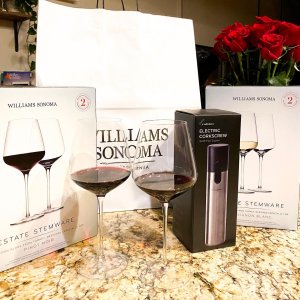 Williams Sonoma Estate Stemless Red Wine Glass Set