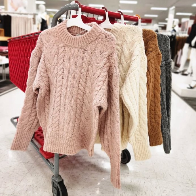 user image by @ohtarget, Women's Cabled Sweater - A New Day™