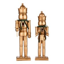 Shop CANVAS Holiday Homecoming Collection Antique Brass Nutcracker with Green Bow, 2-pk and more