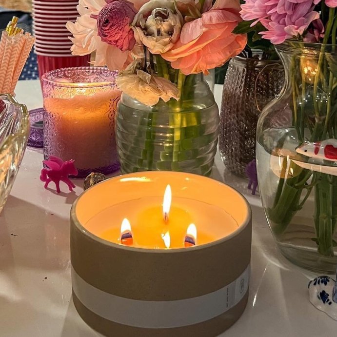 user image by @emmamcmorran, 3 Wick 14oz Matte Textured Ceramic Wooden Wick Candle Gray/Lavender Eucalyptus - Threshold&#8482;: Soy Wax Blend, 48hr Burn Time