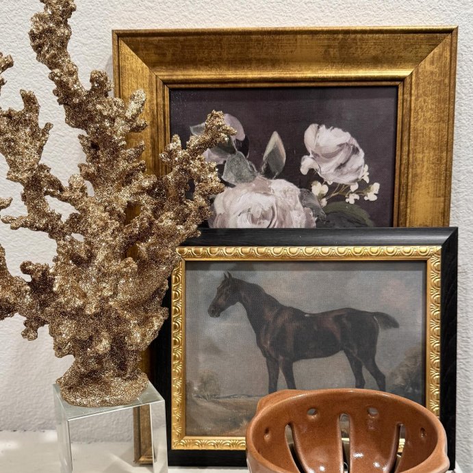 user image by @liz957, 8&#34; x 10&#34; Stallion on Canvas Board with Ant Frame Gold/Light Brown - Threshold&#8482; designed with Studio McGee