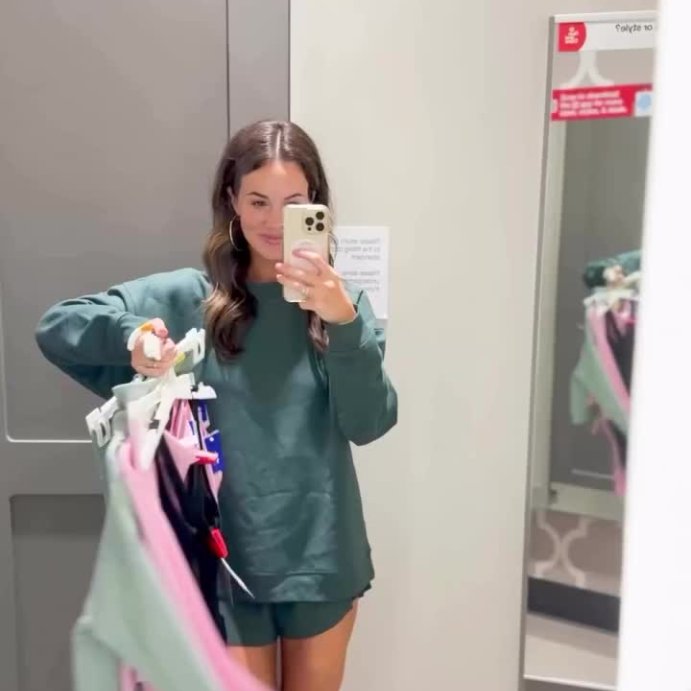 user image by @haleighkhenderson, Women's Active Comfort Oversized Crewneck Sweatshirt - All In Motion™