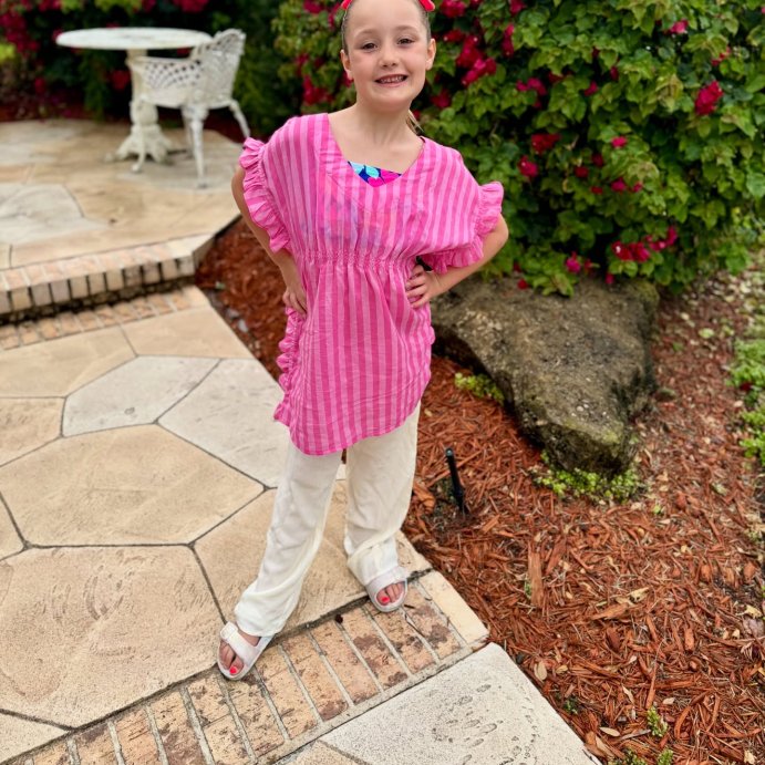 user image by @sizzle_bean, Girls' Striped Cover Up Dress - Cat & Jack™ Pink