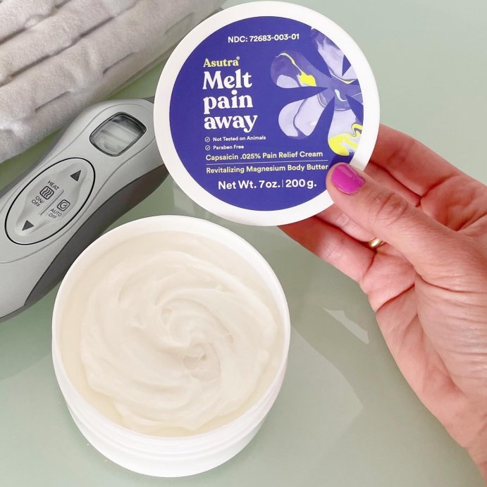 user image by @wellnessmom123, Asutra Melt Pain Away Natural Pain Relief Magnesium Capsaicin Body Butter - 7oz