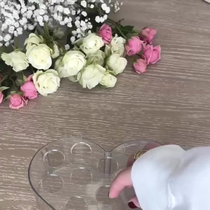 user image by @cozywithcarm, Acrylic Vases Flat Heart - Bullseye&#39;s Playground&#8482;