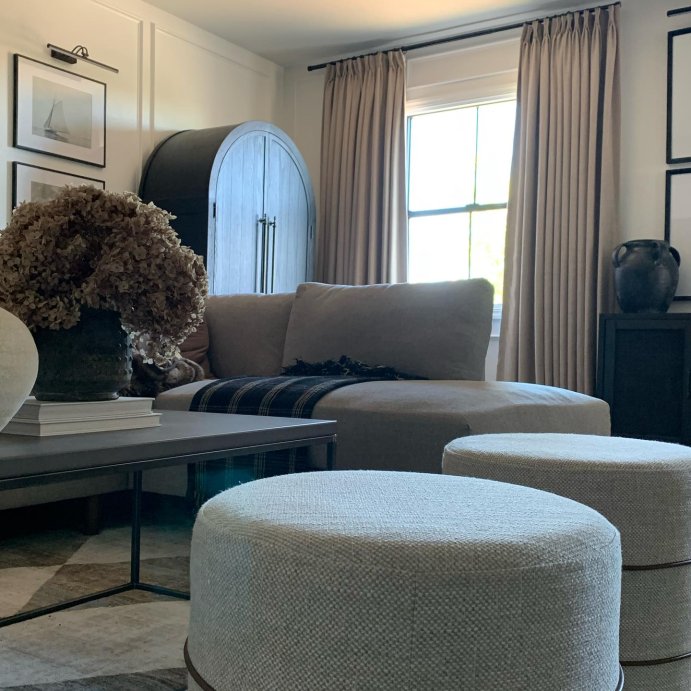 user image by @jaimebydesign, Catalina Round Ottoman - Threshold™ designed with Studio McGee