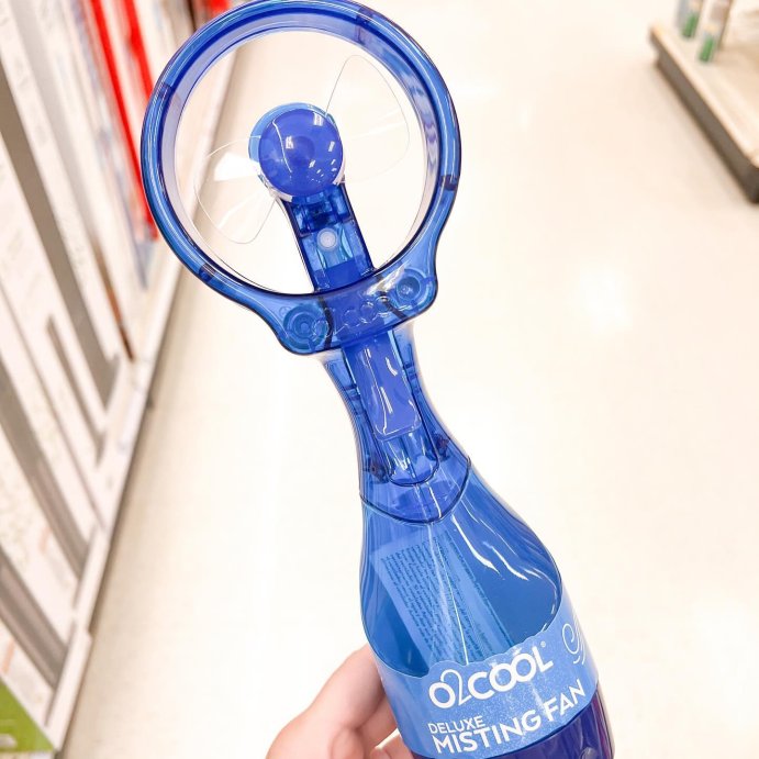 user image by @minimetrends_withmad, O2COOL Deluxe Handheld Misting Fan Colors May Vary: Portable Personal Spray Fan, Battery Operated, Smooth Plastic Finish