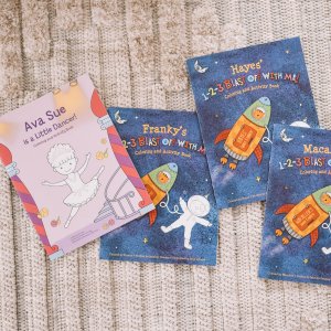 1-2-3 Blast Off With Me Personalized Coloring Book & Sticker Gift Set