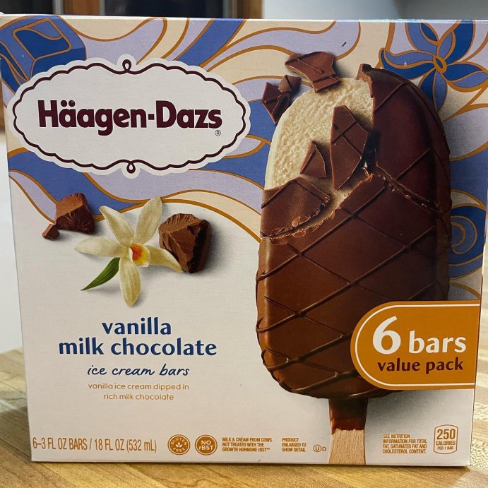 user image by @theohioceliac, Haagen-Dazs Vanilla Milk Chocolate Ice Cream Bar - 6ct